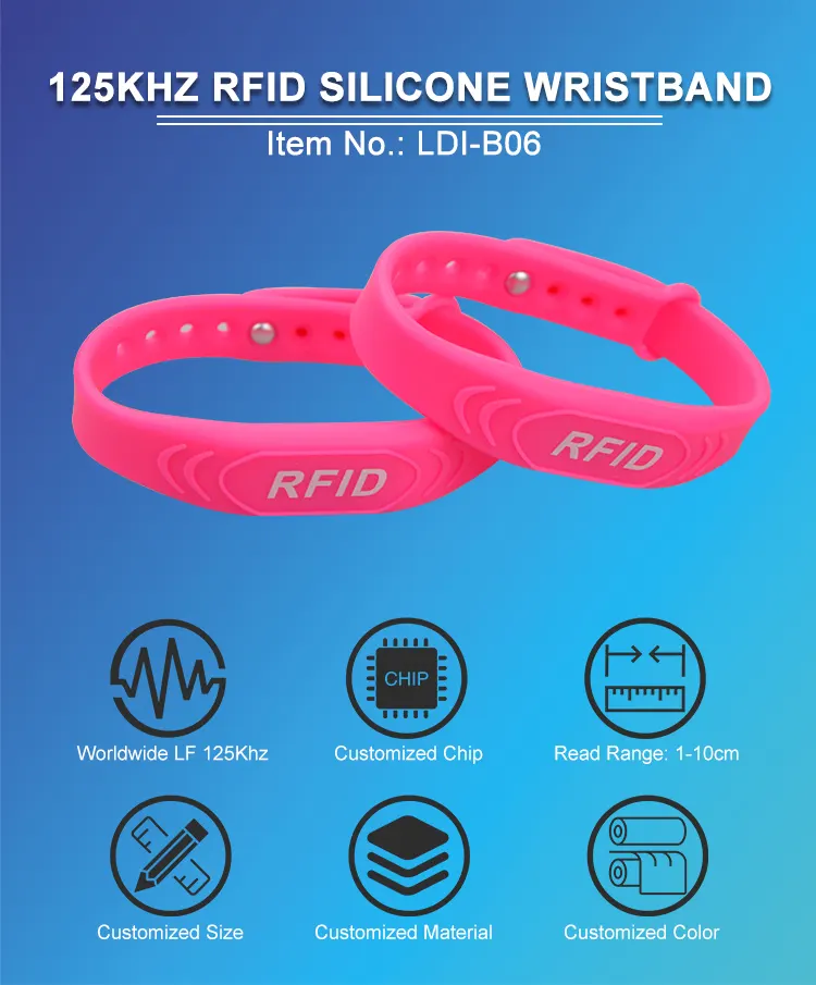 TK4100 RFID Silicone Wristband